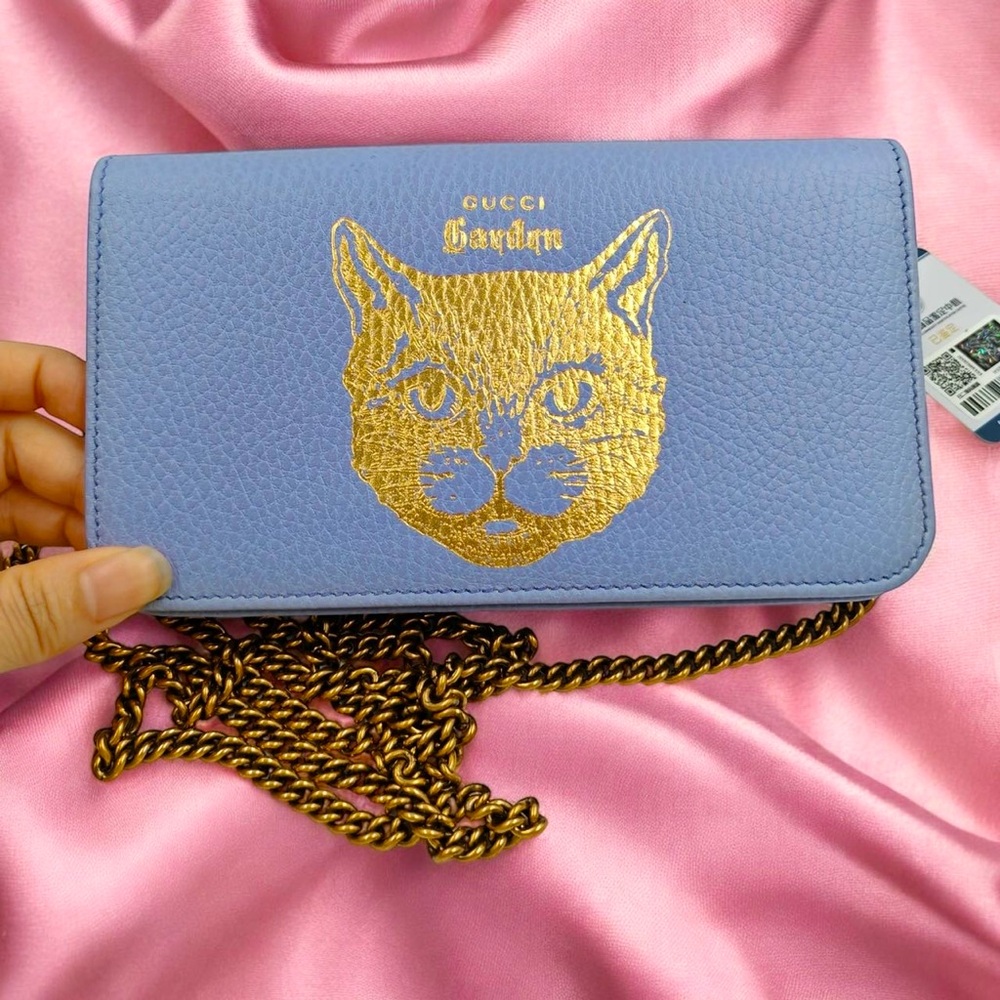 Authentic Gucci limited edition Garden mystic cat shoulder crossbody bag